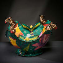 Ardmore Ceramic Studio; Zebra bowl