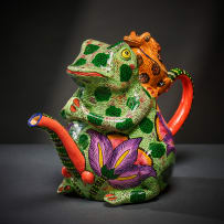 Ardmore Ceramic Studio; Frog and flower teapot