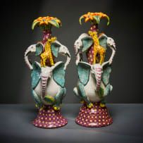 Ardmore Ceramic Studio; Elephant and animal candlesticks