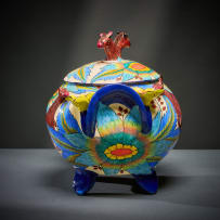 Ardmore Ceramic Studio; Red giraffe and flower tureen