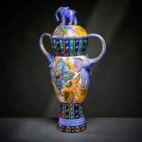 Ardmore Ceramic Studio; Elephant and flower urn
