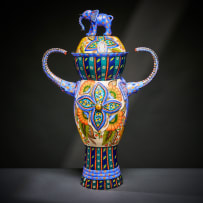 Ardmore Ceramic Studio; Elephant and flower urn
