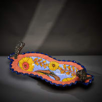 Ardmore Ceramic Studio; Lizard and fish lidded vessel