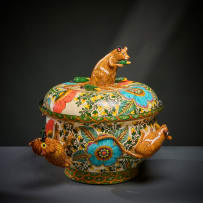 Ardmore Ceramic Studio; Rodent, corn and owl tureen