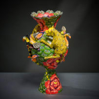 Ardmore Ceramic Studio; Leopard vase