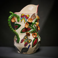 Ardmore Ceramic Studio; Butterfly and elephant jug
