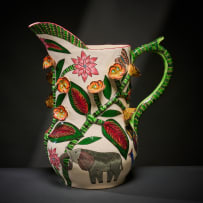 Ardmore Ceramic Studio; Butterfly and elephant jug