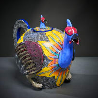 Ardmore Ceramic Studio; Guineafowl teapot