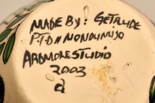 Ardmore Ceramic Studio; Guineafowl and flower milk jug