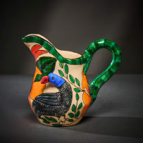 Ardmore Ceramic Studio; Guineafowl and flower milk jug