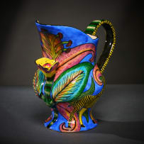 Ardmore Ceramic Studio; Zebra and flower milk jug