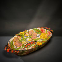Ardmore Ceramic Studio; Chameleon and flower platter