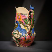 Ardmore Ceramic Studio; Zebra and flower jug