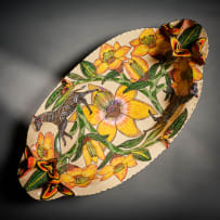 Ardmore Ceramic Studio; Zebra and flower platter