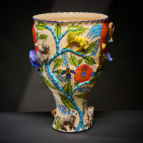Ardmore Ceramic Studio; Vase with animals and flowers