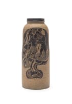 Joel Sibisi, Rorke's Drift; Cylindrical vase with rolled rim