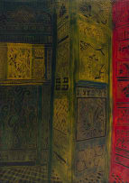 Andrew Verster; Interior with Screens, two