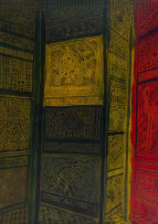Andrew Verster; Interior with Screens, two