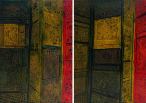 Andrew Verster; Interior with Screens, two
