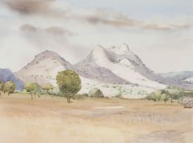 Walter Westbrook; Landscape with Mountains and Trees