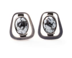 Margaret Richardson; Moss agate necklace and earrings