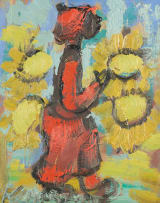 Frans Claerhout; Figure with Sunflowers