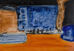 Trevor Coleman; Abstract Composition in Blue and Orange