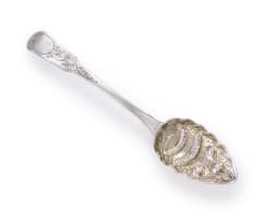 A George IV silver 'Fiddle' pattern berry spoon, William Bateman I, London, 1824