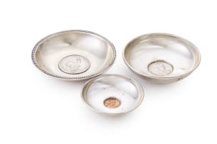 A South African silver bowl, South African Mint, 1963
