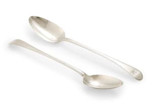 A pair of George III silver basting spoons, George Smith III & William Fearn, London, 1793