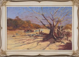 Adriaan Boshoff; Cattle in Riverbed