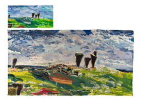 Andrew Verster; Tapestry of Landscape with Trees and Bushes; Cartoon for Tapestry of Landscape with Trees and Bushes, two