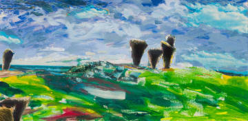 Andrew Verster; Tapestry of Landscape with Trees and Bushes; Cartoon for Tapestry of Landscape with Trees and Bushes, two