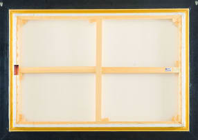 Casey van der Leek; Farm Landscape with Mountains in the Distance