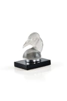 René Lalique; René Lalique 'Tête de Paon' frosted and clear glass car mascot, No. 1140, designed 1928