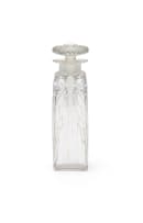 René Lalique; René Lalique 'Quatre Cigales' clear and blue-patinated glass perfume bottle and stopper, No. 475, designed 1910