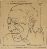 Jacob Hendrik Pierneef; Head with Earring in Three-Quarter Profile