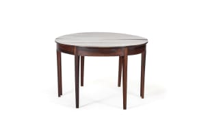 Pair of Cape Neo-classical stinkwood demi-lune tables, South Africa, 19th century