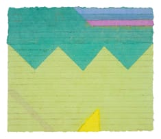 Lynda Ballen; Geometric Composition in Yellow, Green and Blue