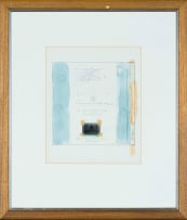 Nina Romm; Abstract Collage with Text