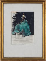Anthony Strickland; Seated Figure Wearing Blanket and Hat