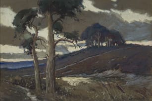 Sydney Carter; Landscape with Trees