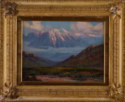 Hugo Naudé; Landscape with Mountain and Cloud Cover