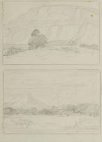 Jacob Hendrik Pierneef; Landscapes with Mountains, sketch