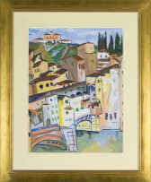 Irma Stern; Canal, Buildings and Bridge