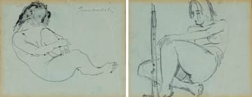 Jean Welz; Reclining Nudes, two
