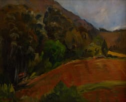 Florence Zerffi; Landscape with Trees