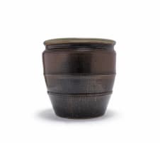 Digby Hoets; Large floor vase with ridged decoration