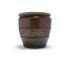 Digby Hoets; Large floor vase with ridged decoration