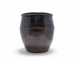 Digby Hoets; Large floor vase with leaf decoration